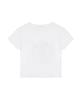 Nigaennikol Rose Lettering Cropped Top_White
