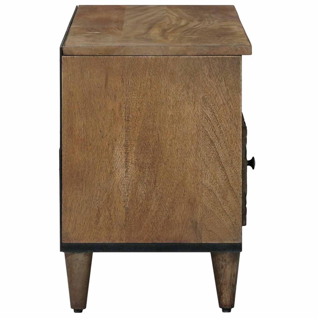 TV Cabinet Brown 100 X 33 X 46 Cm Solid Mango Wood
