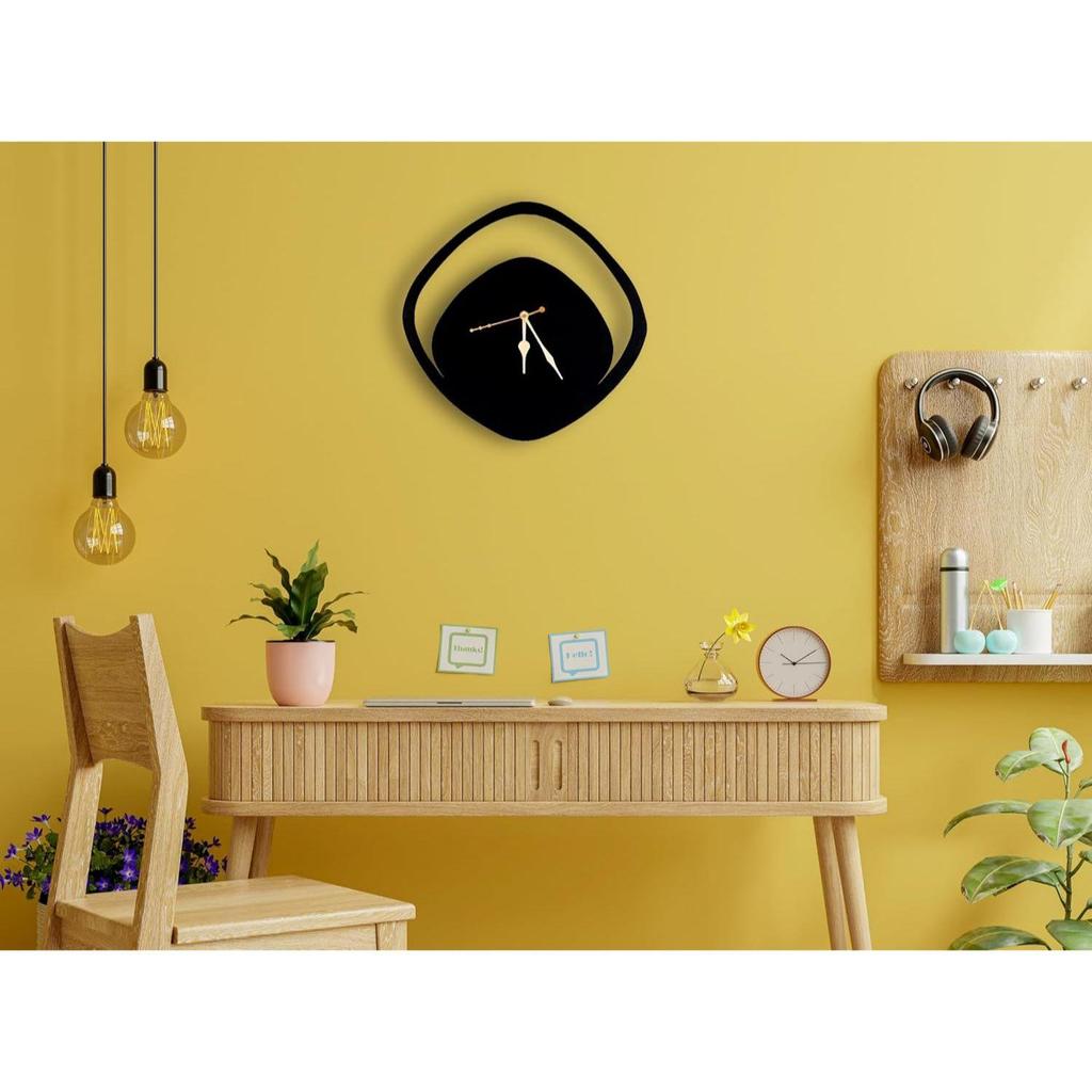 Boomerang Shape Metallic Analog Wall Clock for Home,Office,Living Room,Bedroom,Kids Room & Kitchen | Big Size Stylish Latest Home Decor