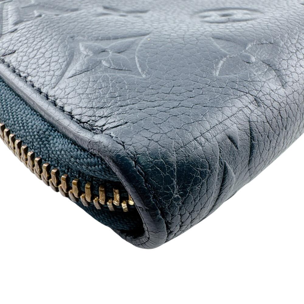 LOUIS VUITTON M80958 Monogram Ann Platt leather Zippy Vertical Purse Navy leather Used