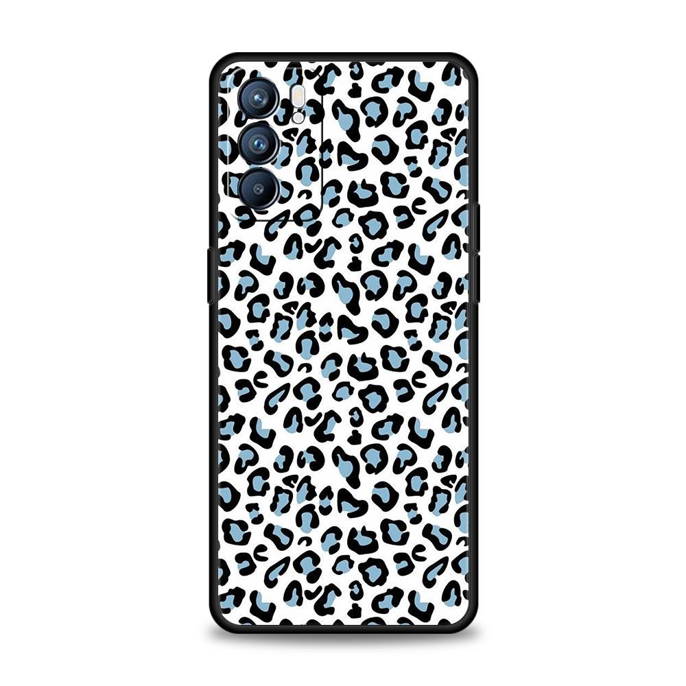 Phone Case For Oppo A54 A53 A52 A9 A15 A95 A17 A16 A76 A74 A57 Find X6 X5 Reno8 Reno7 Reno6 Pro 5G Cover Leopard Cheetah Print