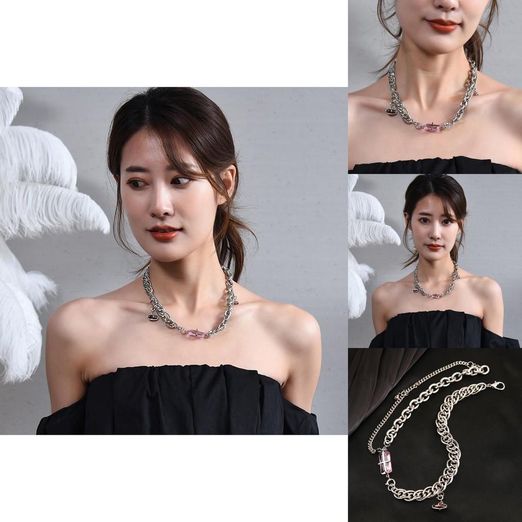 Stylish Multi-layer Titanium Steel Floral Necklace With Diamond Detailing For Women Perfect For Sweater Outfits