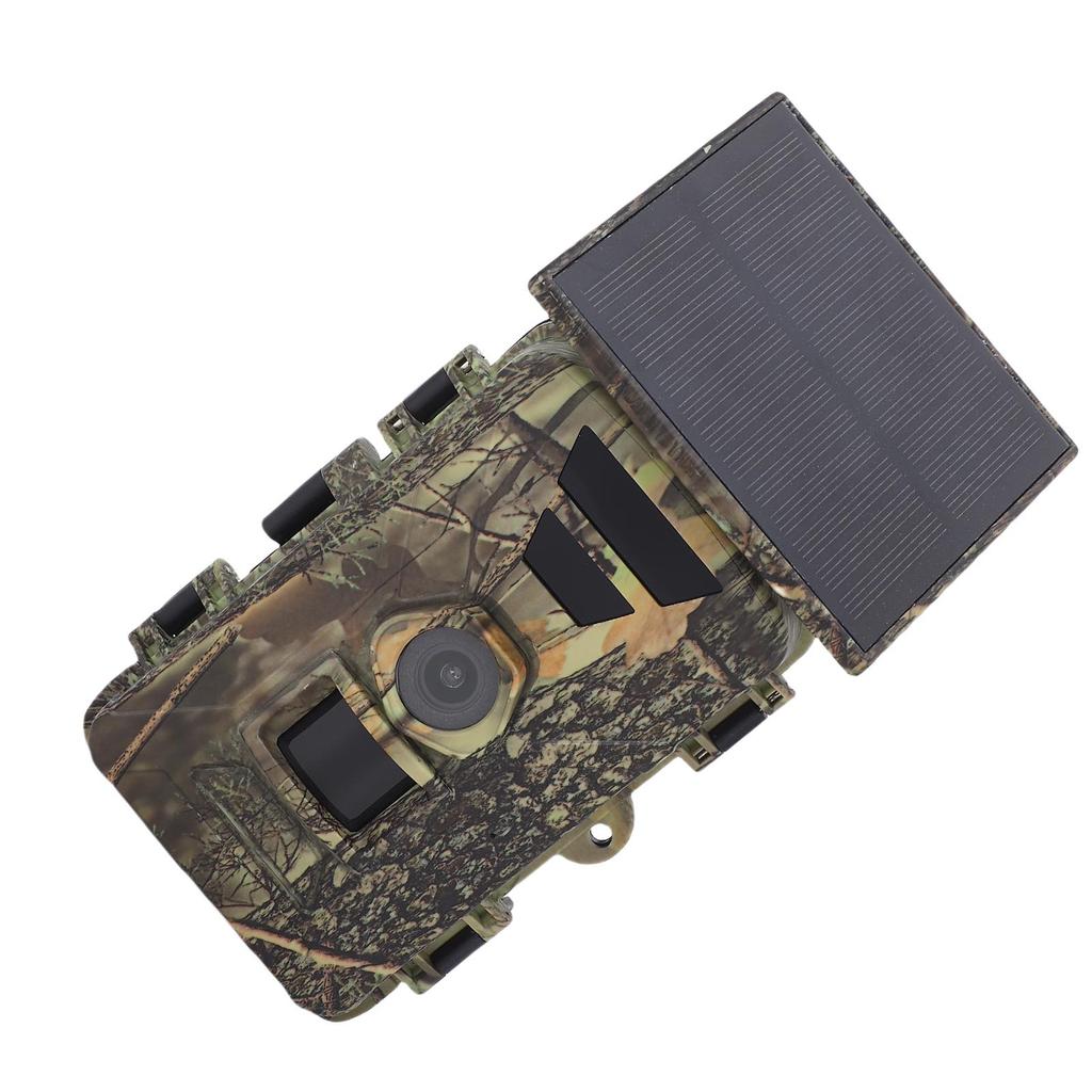 Solar Trail Camera 8K 60MP WiFi Wildlife Hunting Camera IP66 Waterproof Outdoor Night Vision Game Camera