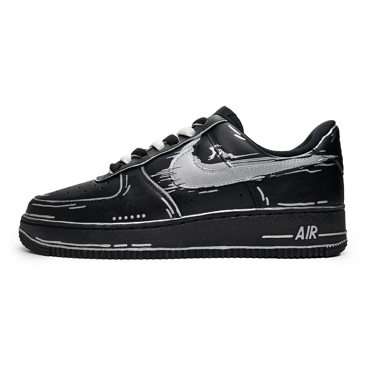 

Nike Air Force 1 Dimensional Sorcery Slip Resistant Abrasion Resistant Low top Skateboard Shoes Women s Black Silver DD8959-001(Team285-) 35.5