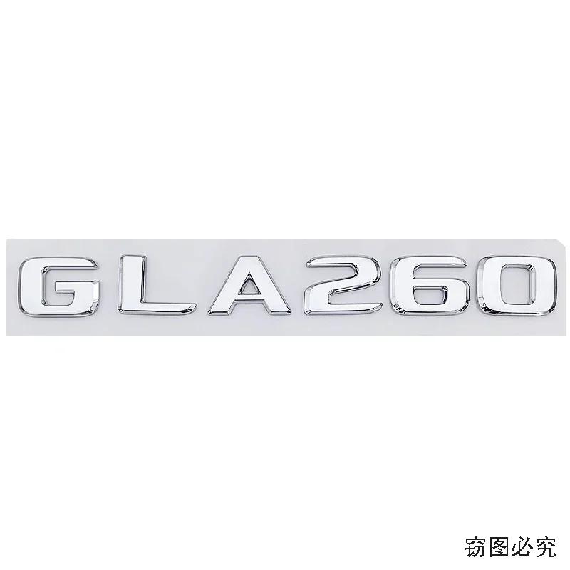 ABS Car Side Fender Decal Letters Emblem Rear Trunk Badge Tail Sticker for Mercedes Benz GLA200 GLA260 Accessories AZ1