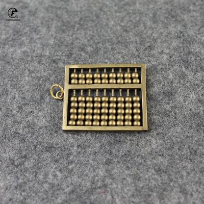 Antique Copper Abacus Key Chain Tea Pet Miniatures Figurines Small Ornaments Brass China Computer Accessories Desk Decortions