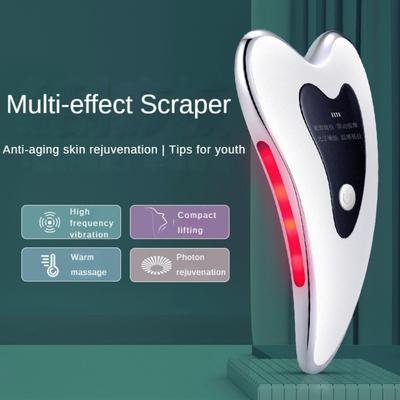 Facial Microcurrent Introducer Multifunctional Intelligent Beauty Device Facial Lymphatic Dredging and Scraping Instrument White