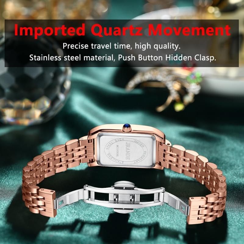Top brand new ladies watch waterproof fashion trend square diamond small green watch quartz wrist watch