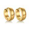 Unisex Stainless Steel Small Hoop Huggie Earrings for Men Woman Ear brinco Jewelry