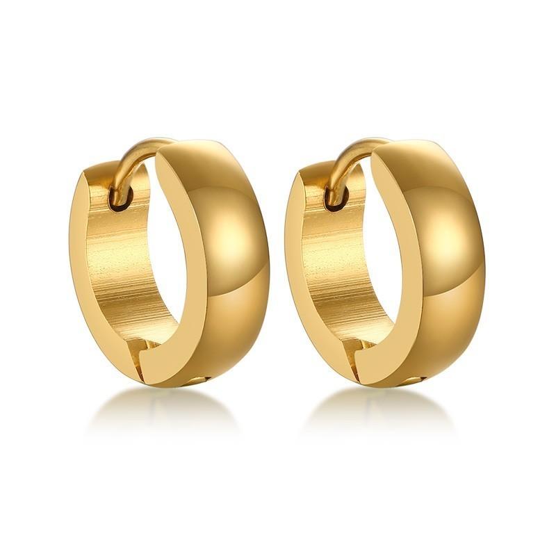 Unisex Stainless Steel Small Hoop Huggie Earrings for Men Woman Ear brinco Jewelry