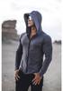 Herren Quick-Dry Langarm Fitness Laufen Sport Reißverschluss Hoodie