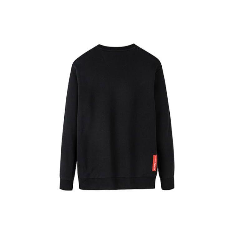 Anta Plain Print Chinese Character Sweatshirt Men Sweatshirts Black 152247719-3