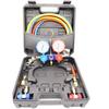 Refrigerant Pressure Gauge & Manifold Hose Kit Designed for R134A and R22 Air Conditioning Refrigerant Automotive Applications