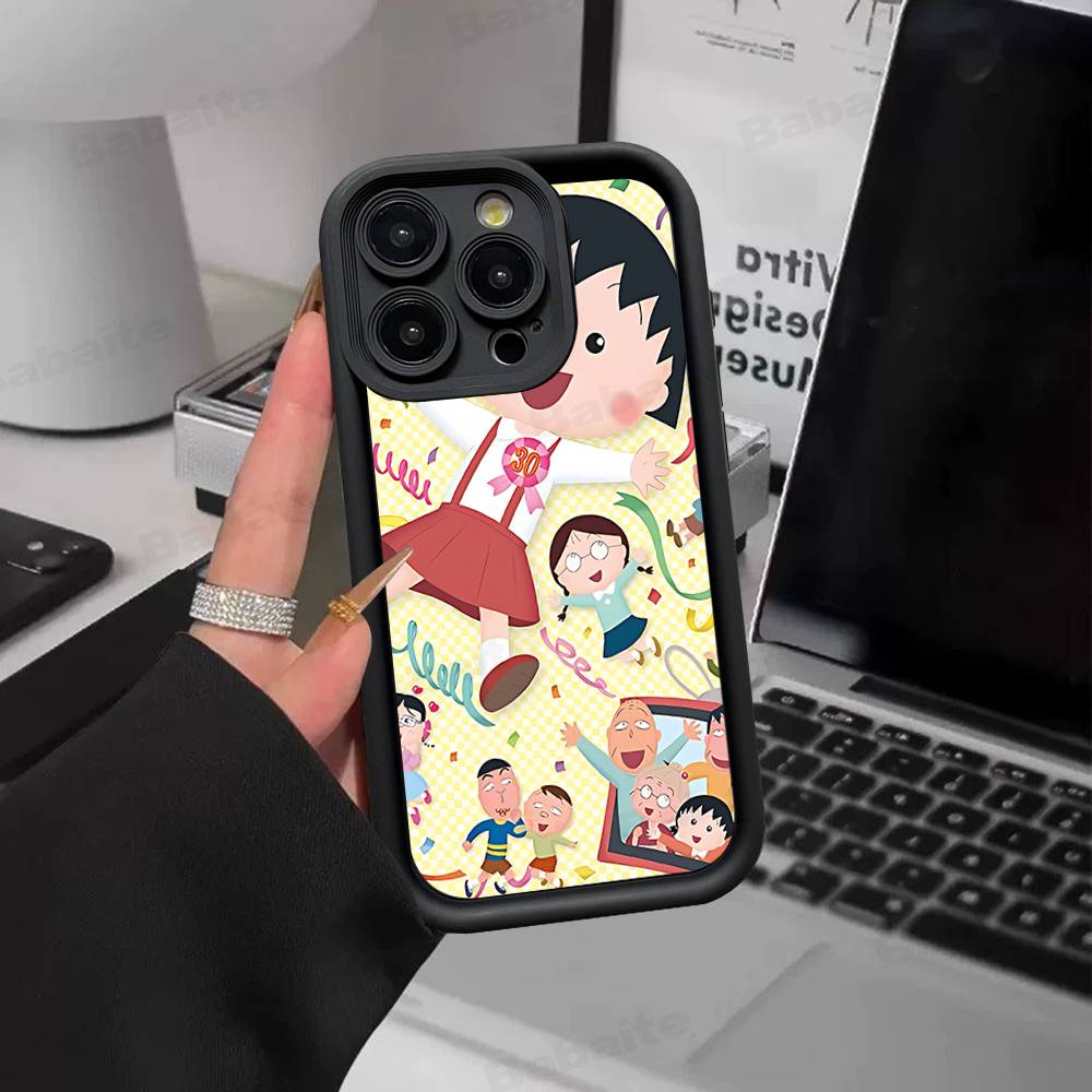Catoon Chibi M-Maruko ChanS Phone Case For IPhone 17 16 15 14 13 12 11 Air Plus Pro Max Soft Back Cover