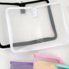 Portable Clear File Bag Zippered Closure Storage Pouches Multifunctional Receipt Organiser For School Office Supplies