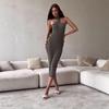 Sommer 2025 Damen Sexy Neckholder Strickkleid - Europäischer & Amerikanischer Stil