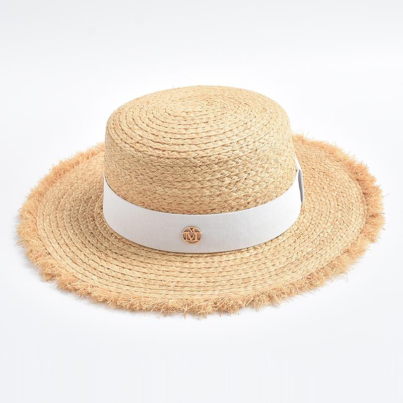 

New Natural Straw Hat Spring Summer Soft Shape Sun Hats for Women Ribbon Bow Travel Holiday Beach Floppy Hat 56-58CM