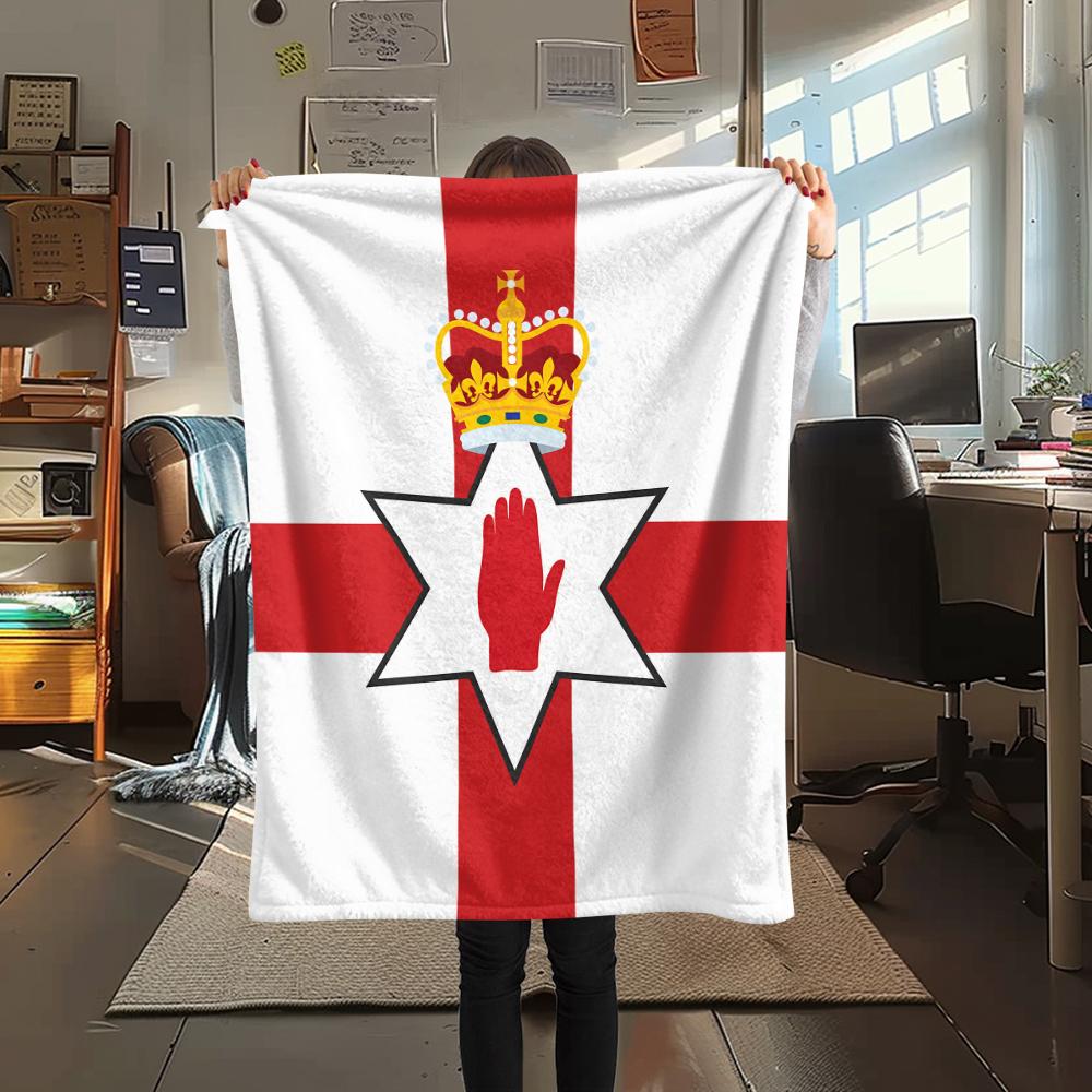 1 Stück Ulster-Print Flanelldecke, Hohe Qualität für alle Jahreszeiten, Heimdekoration, Wärme und Komfort, Perfekt für Weihnachtsgeschenke