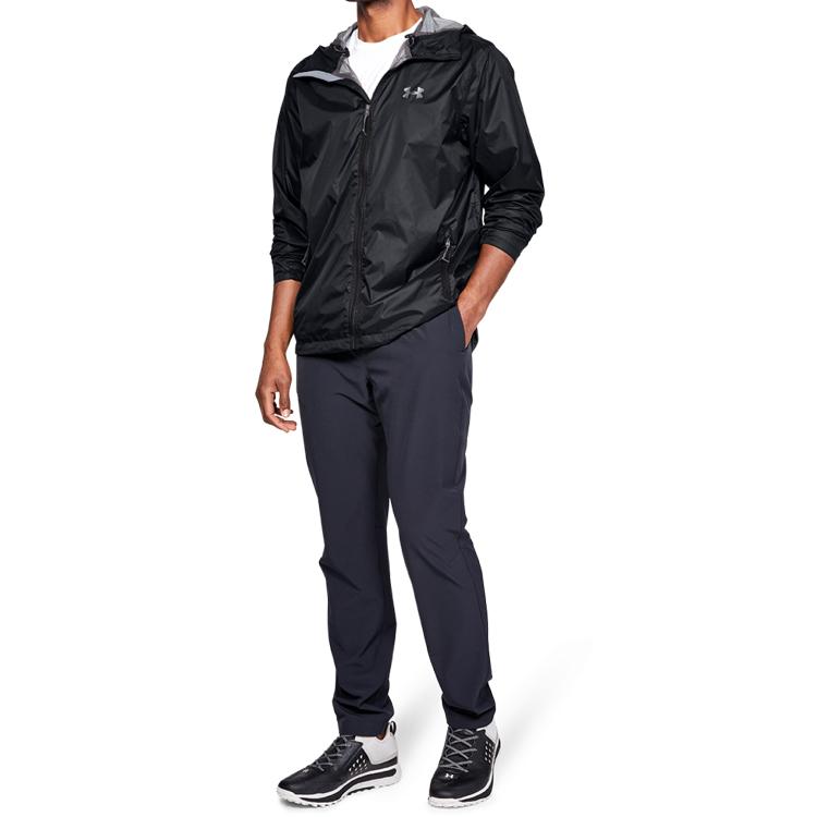 Under Armour Forefront Rain Hooded Jacket Men Black 1321439-001