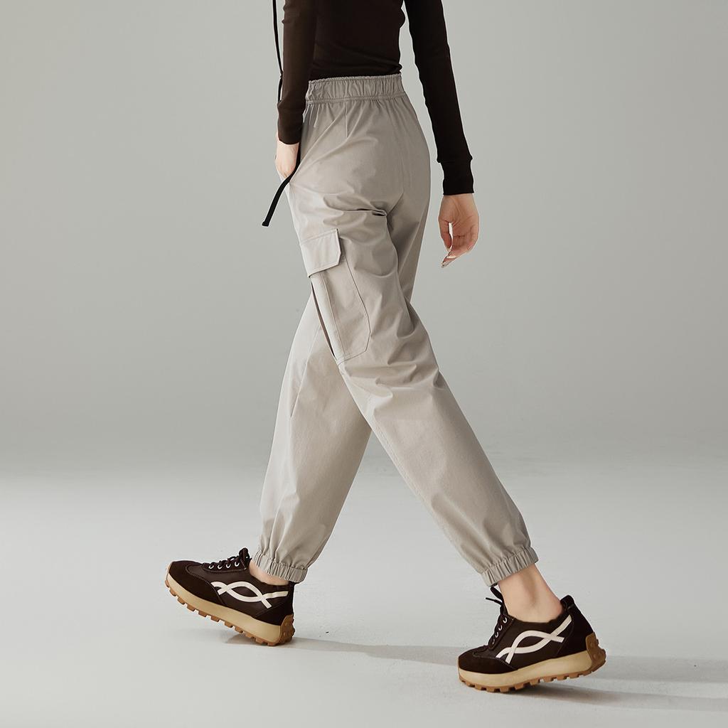 Buckle Woven Sports Casual Pants for Women