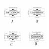 Black Toilet Door Stickers Removable Bathroom Wall Sticker WC Doorway Sign  Cabinet