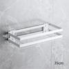 Tuqiu Bathroom Shelf Wall Mounted Bathroom Storage Organizer Holder Corner Shelf  White Aluminum Bath Shower Shelf