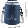 Portable Navy Insulated Lunch Bag - Oxford Cloth Thermal Cooler Tote for Camping Picnics and Travel
