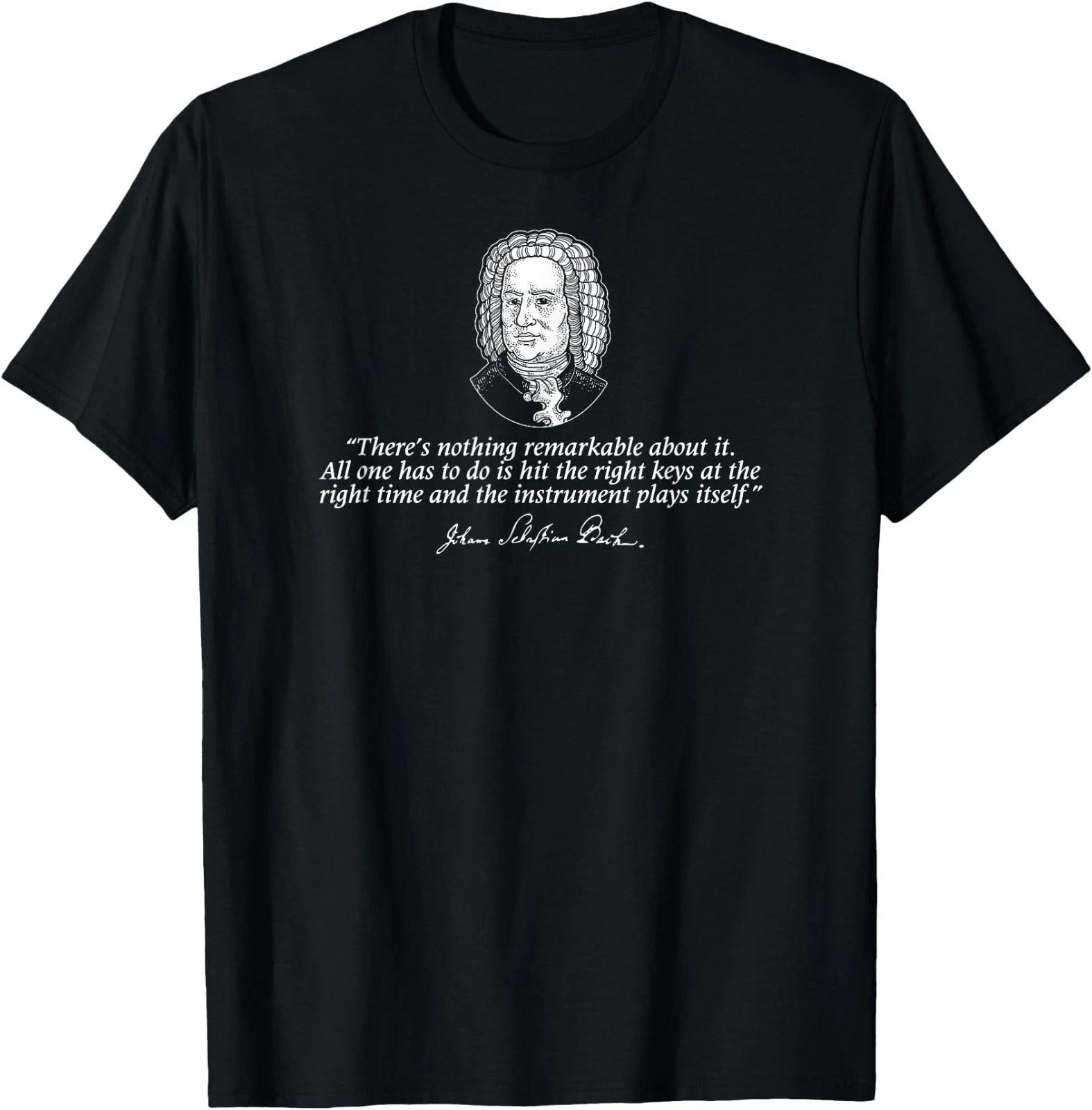 The Instrument Plays Itself Funny Bach Quote T-Shirt S