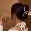 Elegant Retro Leather Hair Curler Clip - Small, Luxury, and Fashionable Hair Accessory