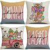 New Easter Cartoon Rabbit Pillowcase Spring Outdoor Decoration Pillow Sofa Cushion Pillow Case