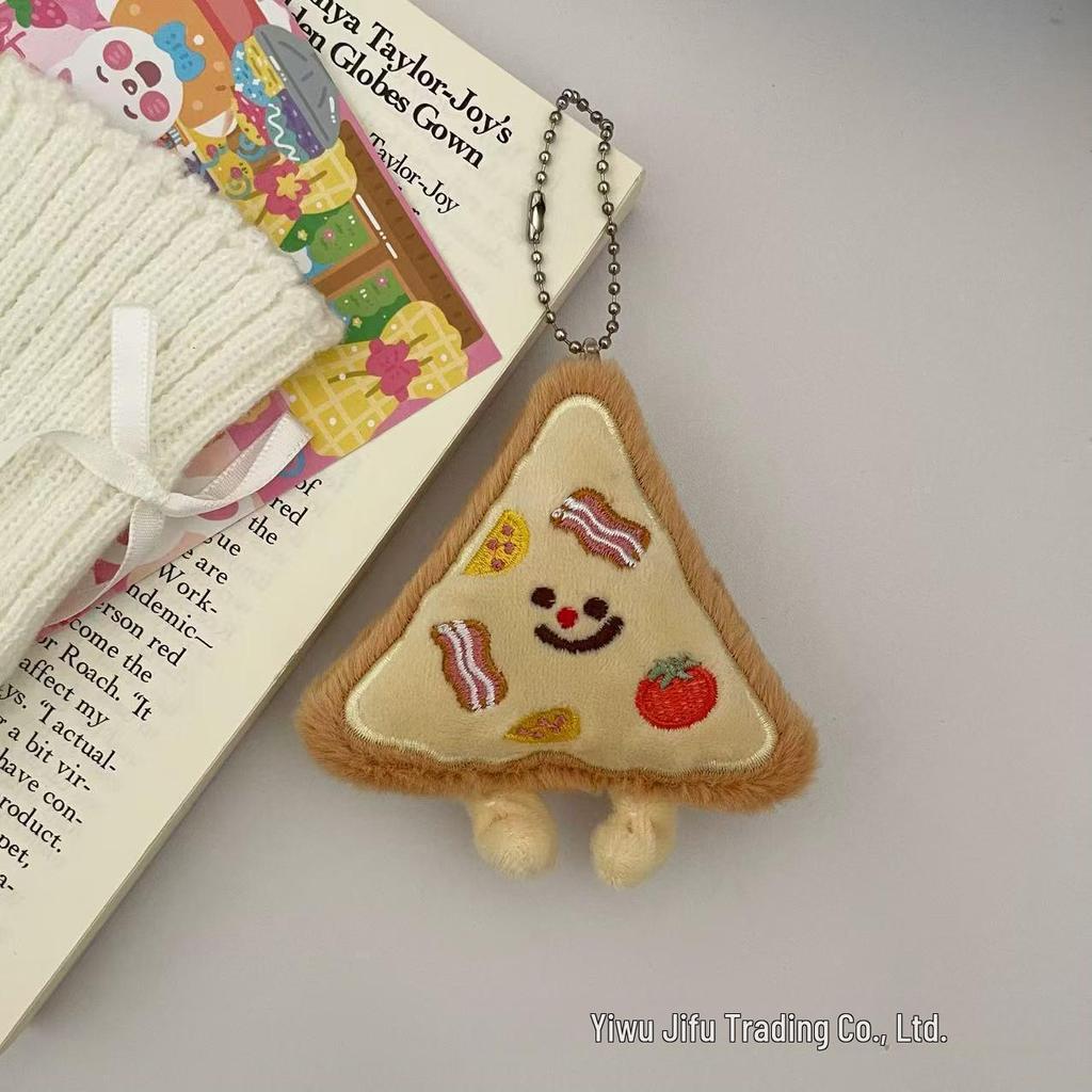 Adorable Double-Layer Cartoon Hamburger Bun Plush Hairpin for Babies