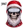 Feiertagskostüm Maske Weihnachten Weihnachtsmann Gesichtsmaske, Lustiger Print Sturmhaube Winddicht Milchseide Kopfbedeckung Faser Nackenwärmer Abdeckung für Außen