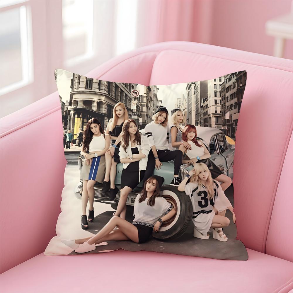 GGirls Generation Cushion Cover Pillow Case Soft Friendly Fabric  Concealed Zipper