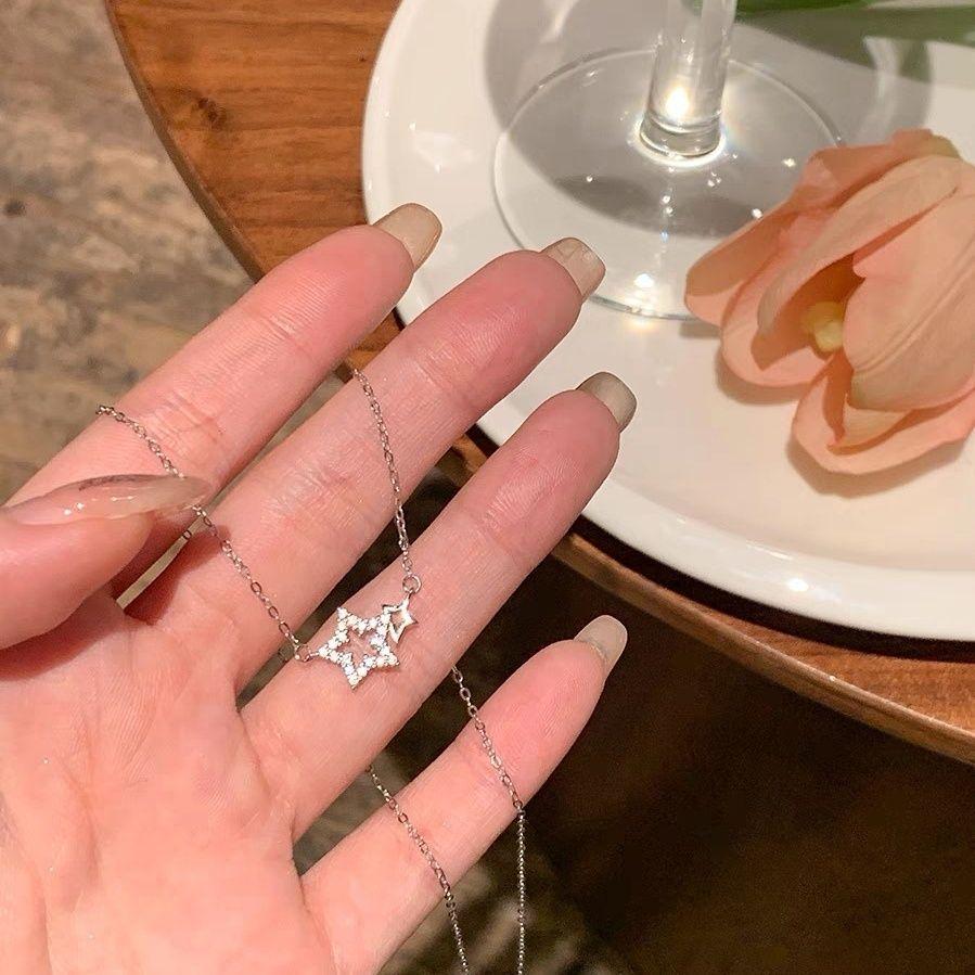 Women's Five-Pointed Star Necklace – Summer Niche Design, Light Luxury Wishing Star Clavicle Chain