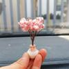 Neues Auto Mini Baumschmuck Mittelkonsole Auto montiert Grünpflanzen Zubehör Simulierte Blumendekoration Niedliches Geschenk für Mädchen