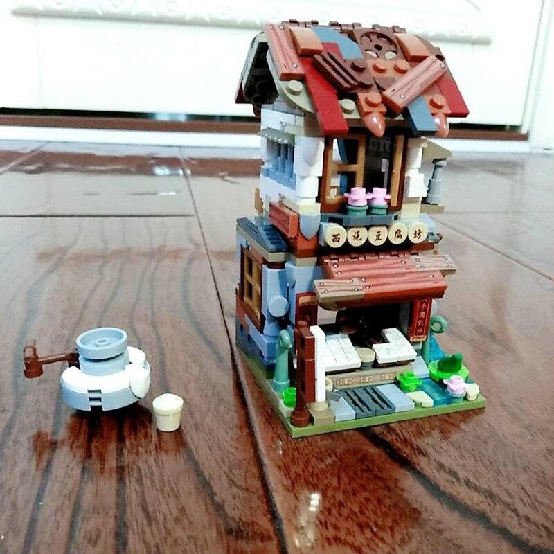 LOZ 1736 City Street Čínská čtvrť Prodejna tofu Bean Curd Obchod Architektura Mini bloky Cihly Stavebnice Hračka pro děti Dárek bez krabice
