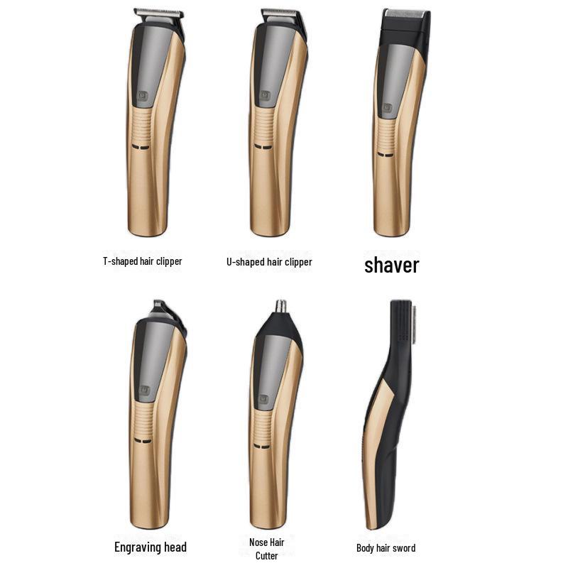 Men's Cross-Border Nose & Bald Hair Trimmer Set with Electric Clippers