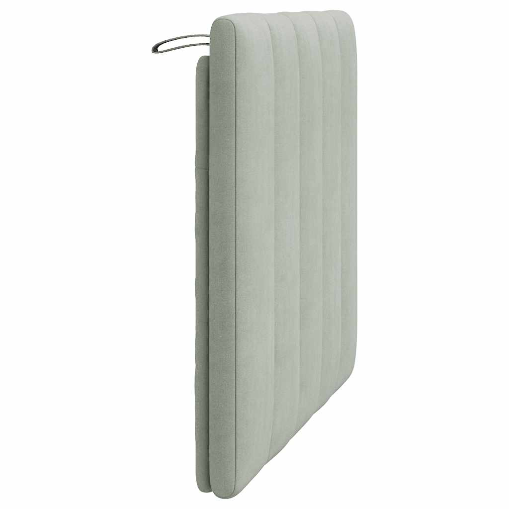 Vidaxl Headboard Cushion, Light Gray, 90 Cm, Velvety