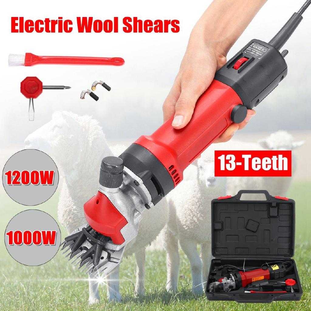 1000W 6 Speed Shear Wool Cut Goat Pet Animal Shearing Cut Machine Farm 13 Teeth Electric Sheep Pet Hair Clipper Shearing Kit
