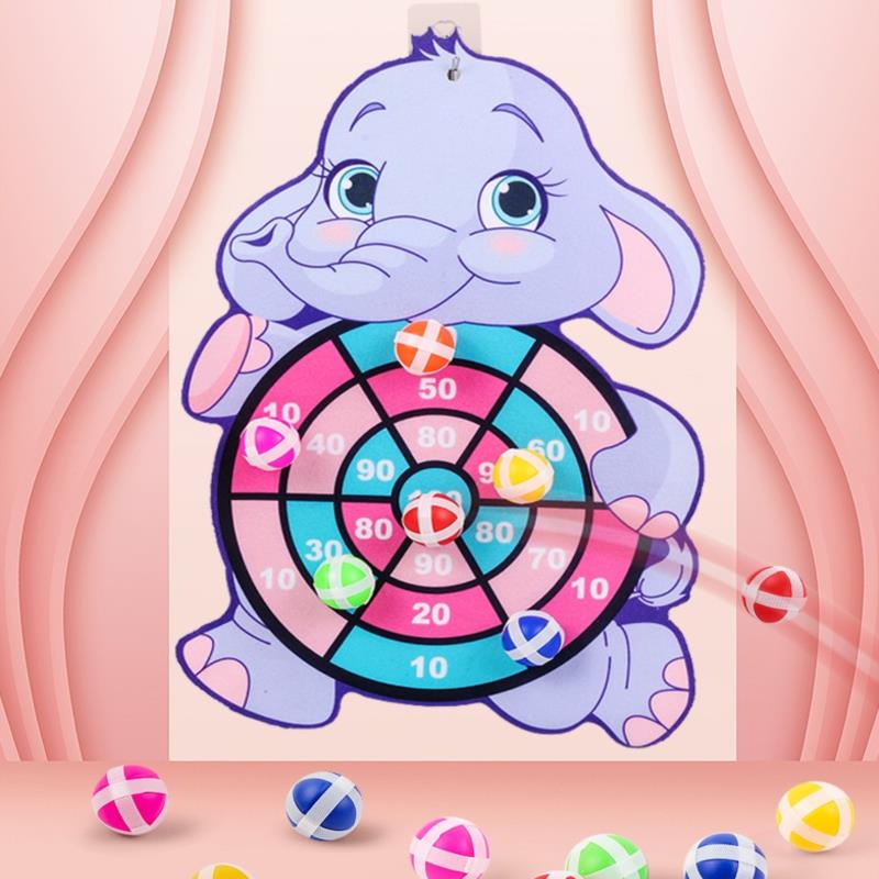 Placă de darts creativă, țintă animală, minge lipicioasă, aruncare, minge lipicioasă, jucării pentru copii