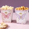 Pink Purple Butterfly Popcorn Box Candy Box Butterfly Birthday Party Decor Kids Girl Wedding Birthday Party Supplies Baby Shower