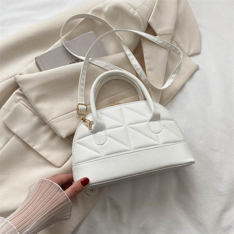 Trendy Street Style Pu Leather Shoulder Bag Minimalist Square Crossbody For 2023 белый