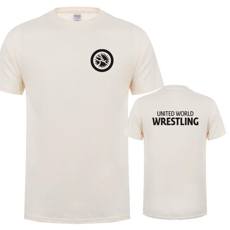 United World Wrestling UWW Tricou Bărbați Amuzant Cool Vară Bumbac Mânecă Scurtă Tricouri Gât Rotund Tricou Bărbat Hip Hop Streetwear