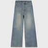 "Women's High-Waist Velvet Wide-Leg Jeans - Warm, Straight Fit for Autumn & Winter"