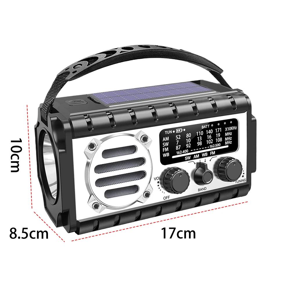 Emergency Hand Crank Radio SW/AM/FM Survival Radio 20000mAh Portable Weather Radio Solar Radio for Outdoor Camping and Emergency