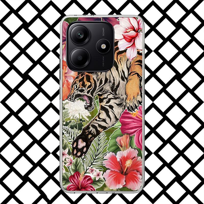 

Superior Tiger Pattern Art Phone Case for Xiaomi Redmi Note 15 14 14S 13 12 12S 11 Pro Plus 11E 11T 11S 10S 5G Soft Cover Fundas Redmi Note 12 Pro 5G