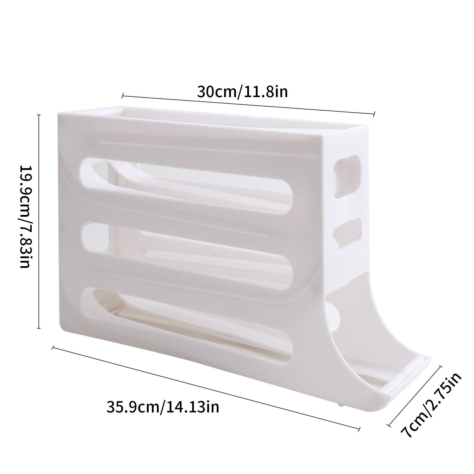 

4 яруса 30 яиц держатель для яиц для холодильника автоматический вращающийся органайзер для яиц экономит место большая емкость контейнер для яиц кухонное хранение 1pcs белый