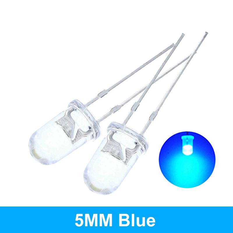 10/20/100PCS LED Transparent Round 3MM 5MM Super Bright Water Clear Green Red White Yellow Blue Light LED Bulbs Emitting Diode