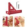 Aluminum Triangular Layout Measuring Tool Multiple Angles Measuring Ruler Woodworking Square Protractor 22.5-75 Degree
