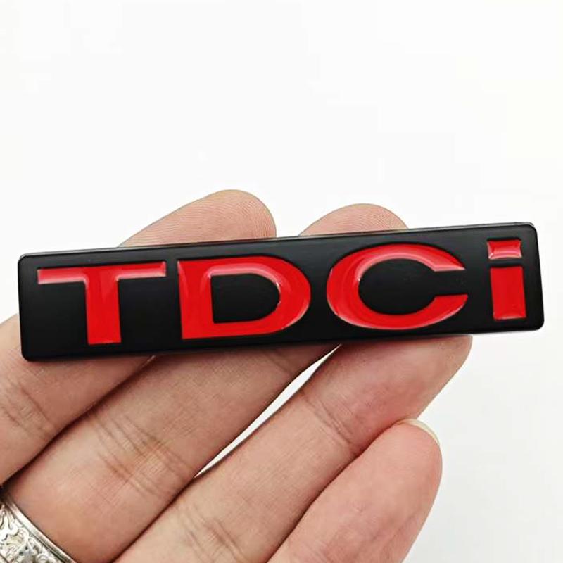 3D Metal Car Styling Logo TDCI Badge Sticker Rear Trunk Emblem Fender Side Decals For Frod Focus Mondeo Fiesta Kuga Accessories